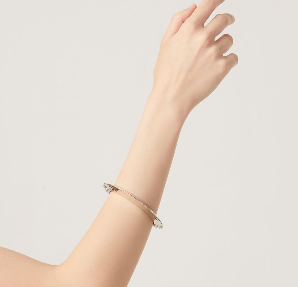 Bracciale Donna Giovanni Raspini Argento 925 Rigido Blade Martellato 11774